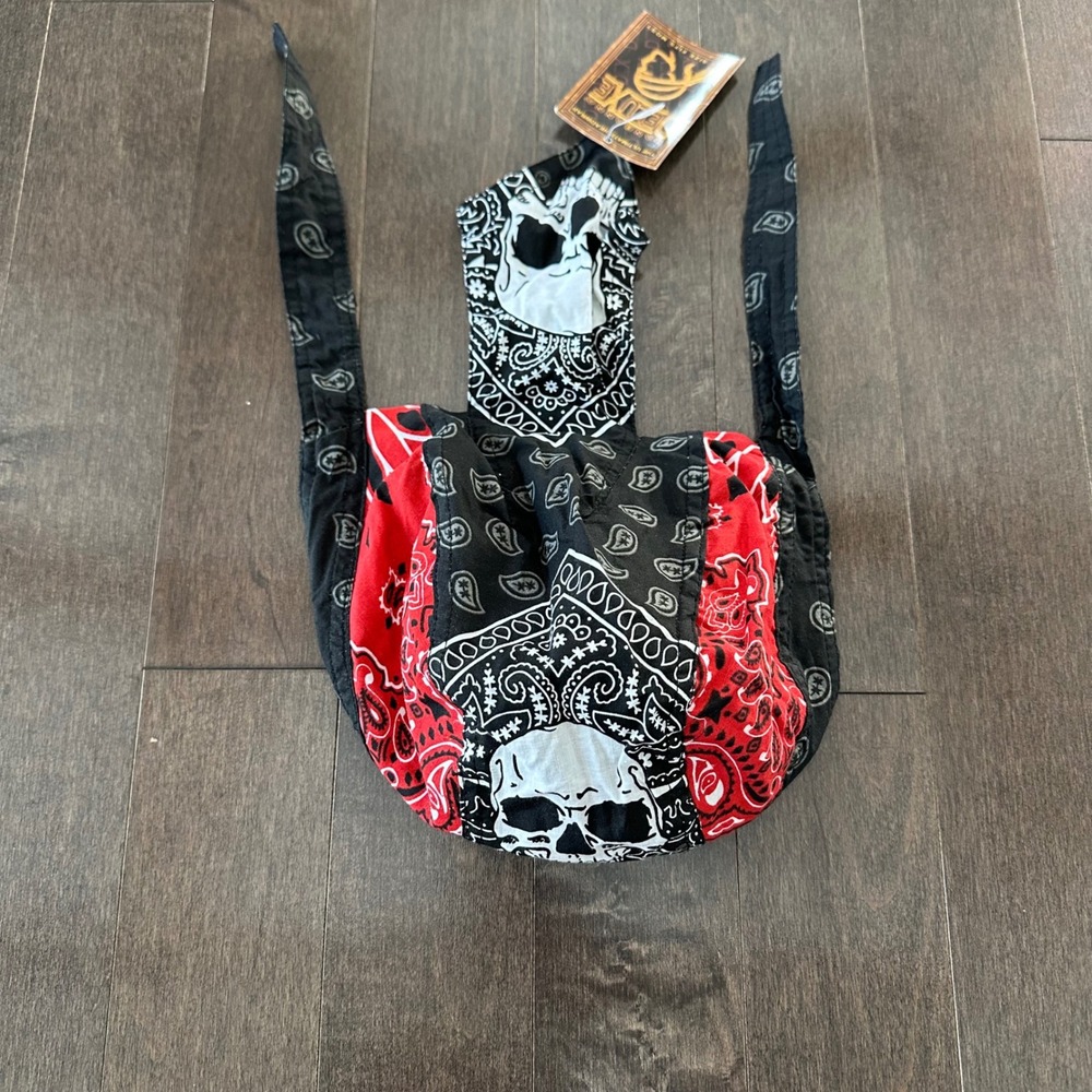 NWT Danbanna Skull Paisley Headwrap Do-Rag Skull Cap‎ Bikercore Motorcycle
